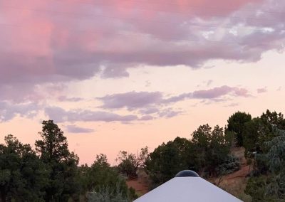 Escalante Yurts Our Story yurt at sunset