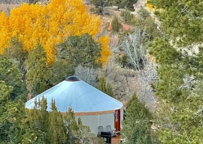 Escalante Yurts camping in fall