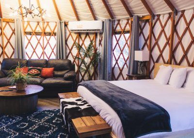 Elm yurt bedroom