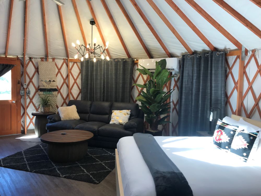 Yurts are not tents because of lattice walls and foundations