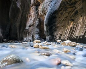 The Zion Narrows in Zion National Park