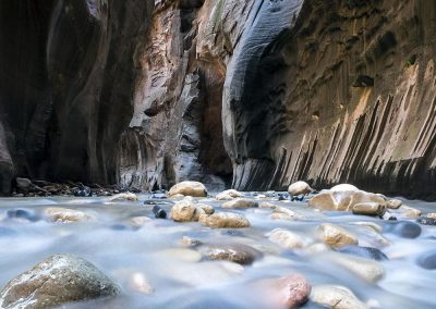 The Zion Narrows in Zion National Park