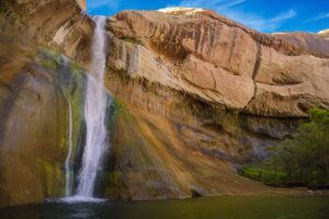 Lower Calf Creek Falls is one of the best fall things to do in Escalante.