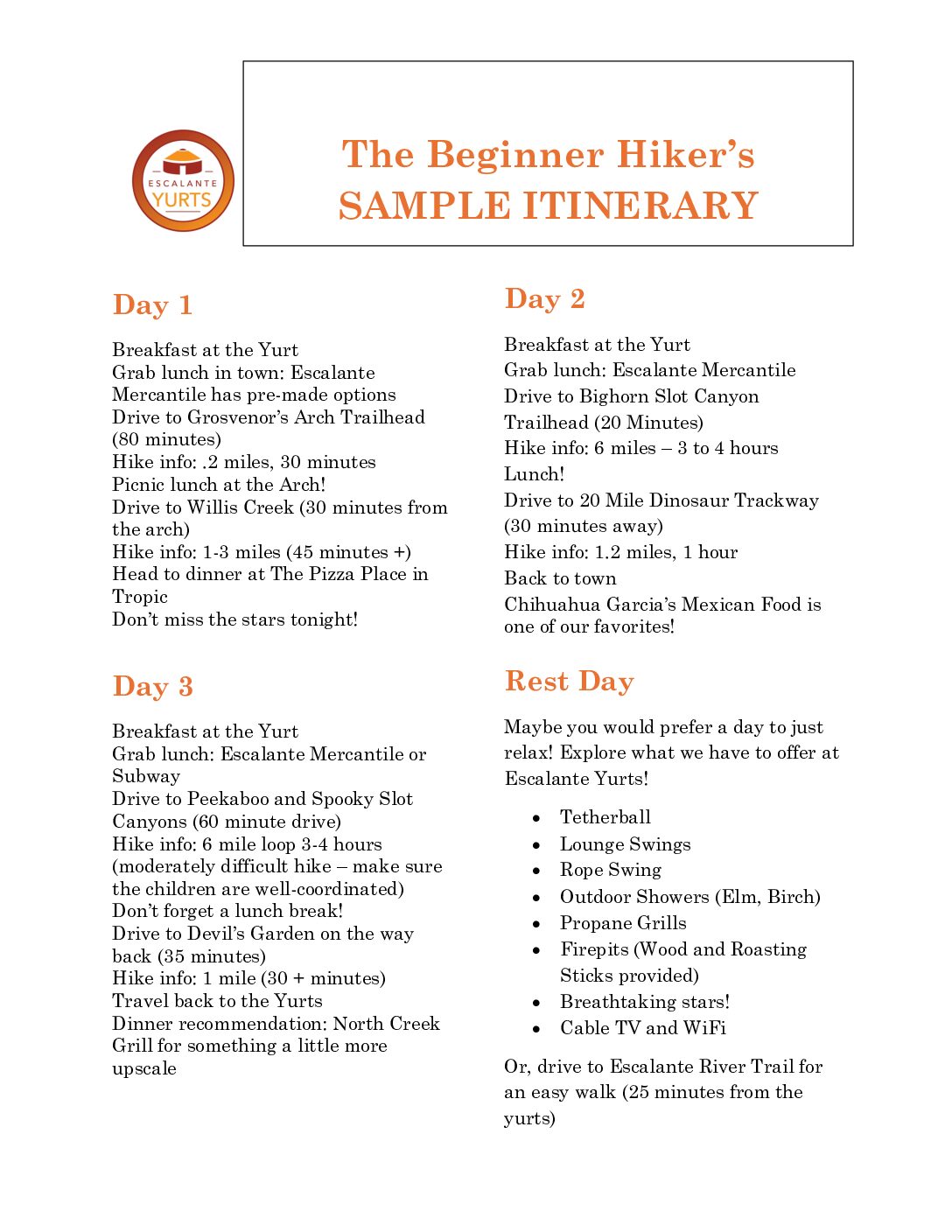 Beginner Hike Itinerary 1 pdf